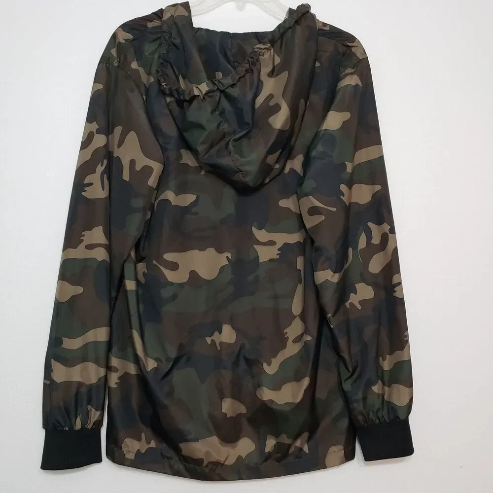 G-NET Men's Camo Pullover Hoodie Lightweight Jacket / Raincoat, Size Medium